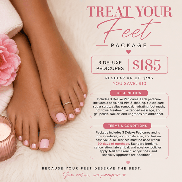 Treat Your Feet Package at Pressed By Ashley LLC in Houma, LA